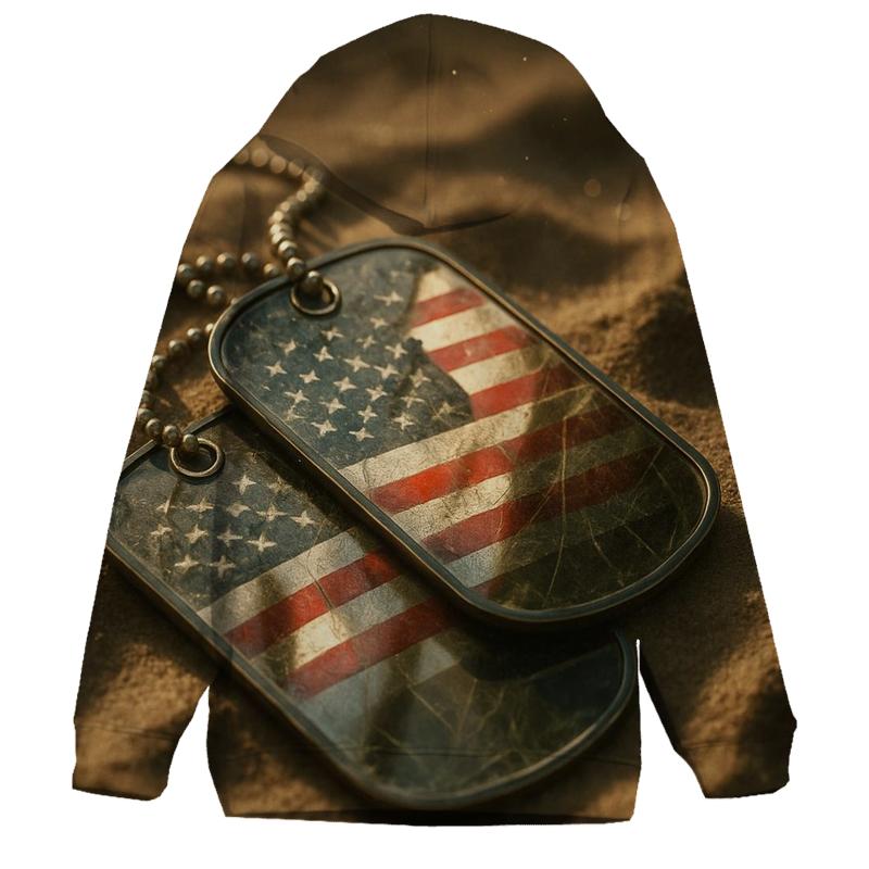 Dog Tag Reflection graphic hoodies