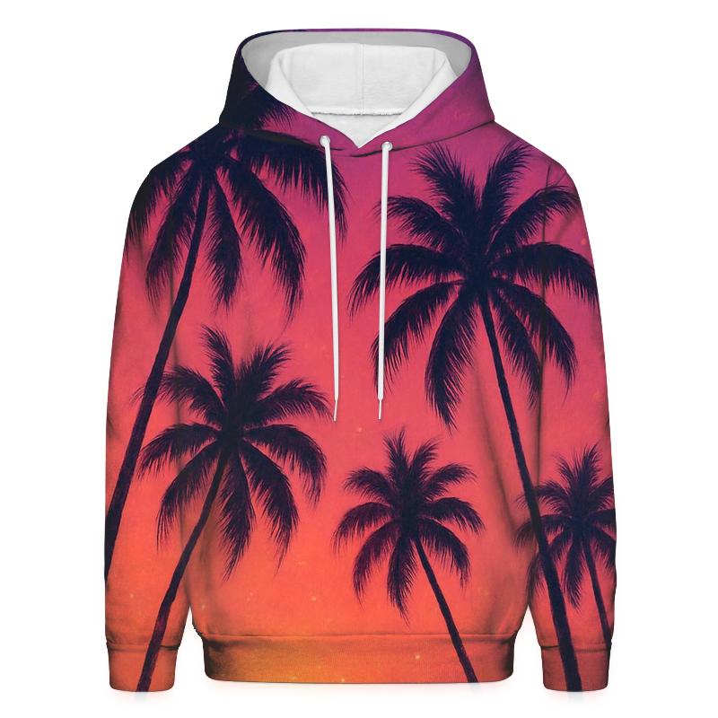 Coral Palms Afterglow pullover hoodies