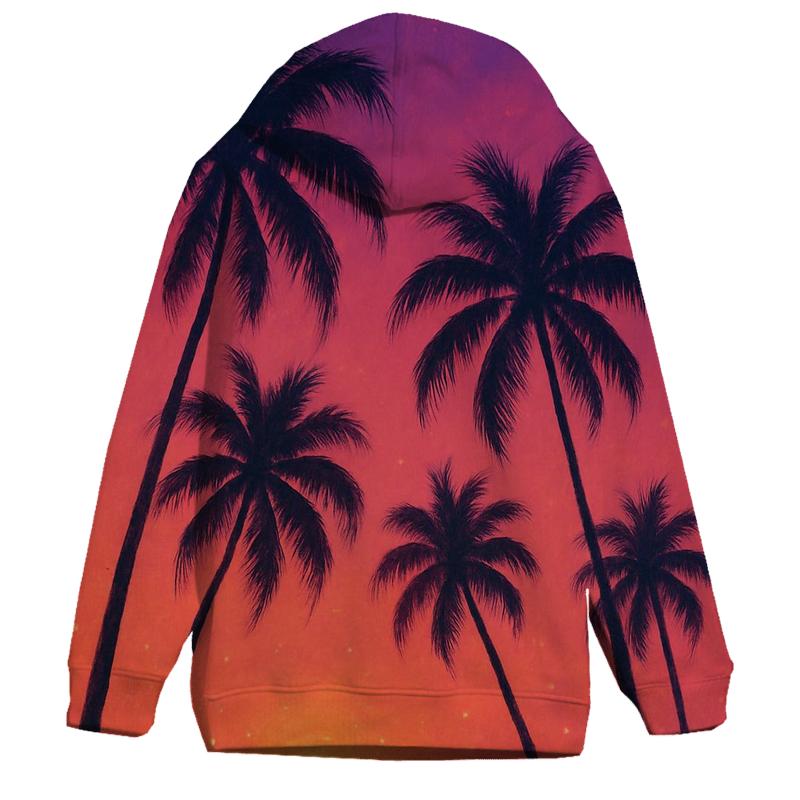 Coral Palms Afterglow pullover hoodies