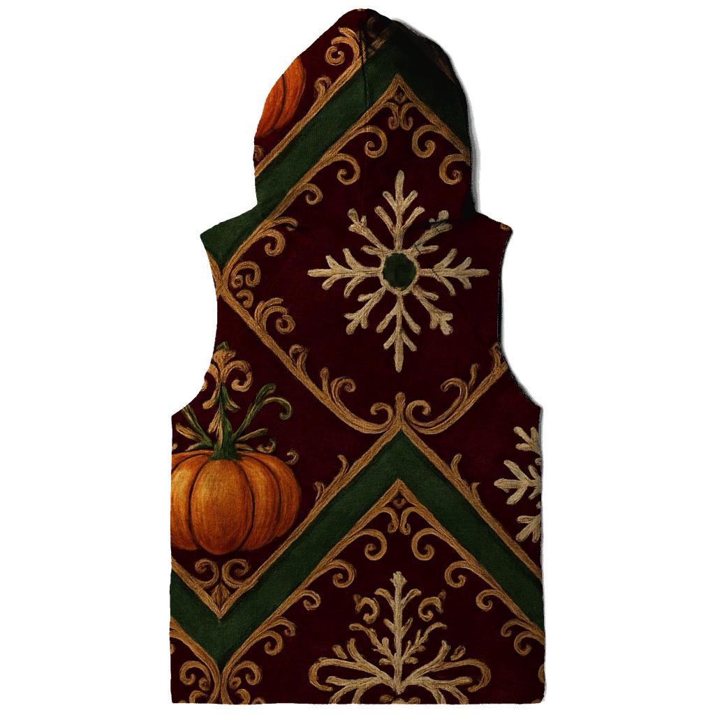 Ornament Pumpkin Chevron On Burgundy Background lightweight hoodies