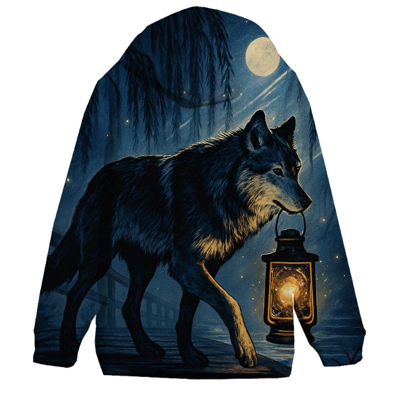 Moonlit Lantern Wolf hoodie styles