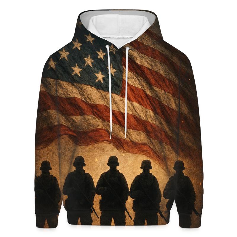 Rugged Platoon Flagfall printed hoodies