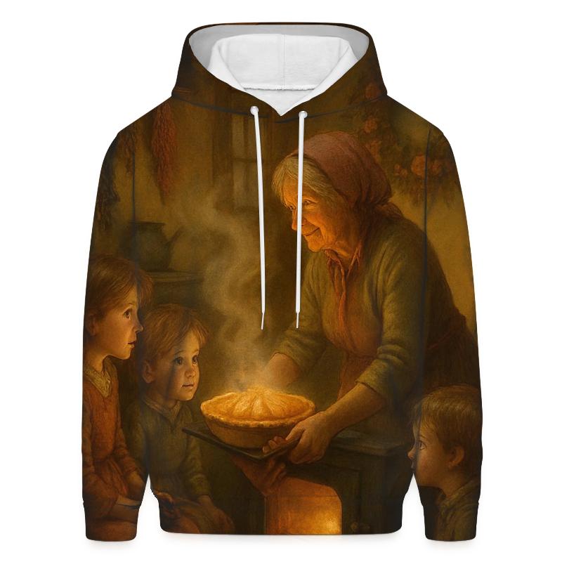 Cozy Cabin Pie Night designer hoodies