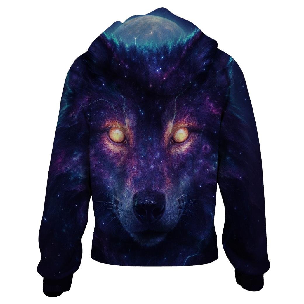 Nebula Sentinel Wolf custom hoodies
