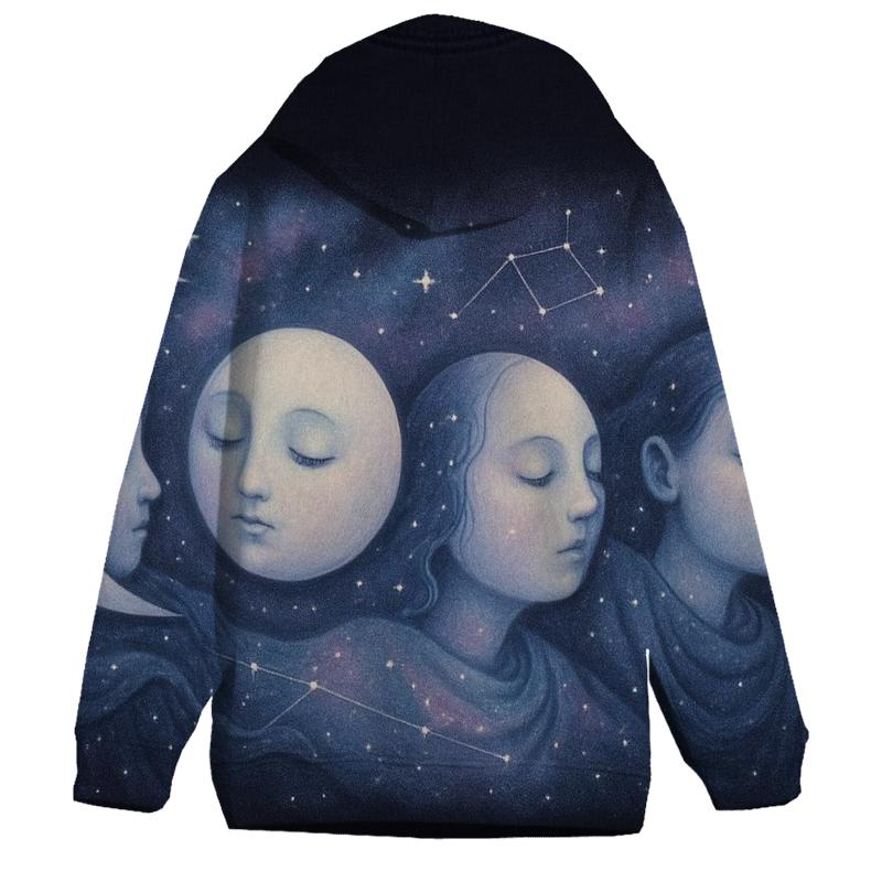 Phases Of A Dreaming Moon printed hoodies