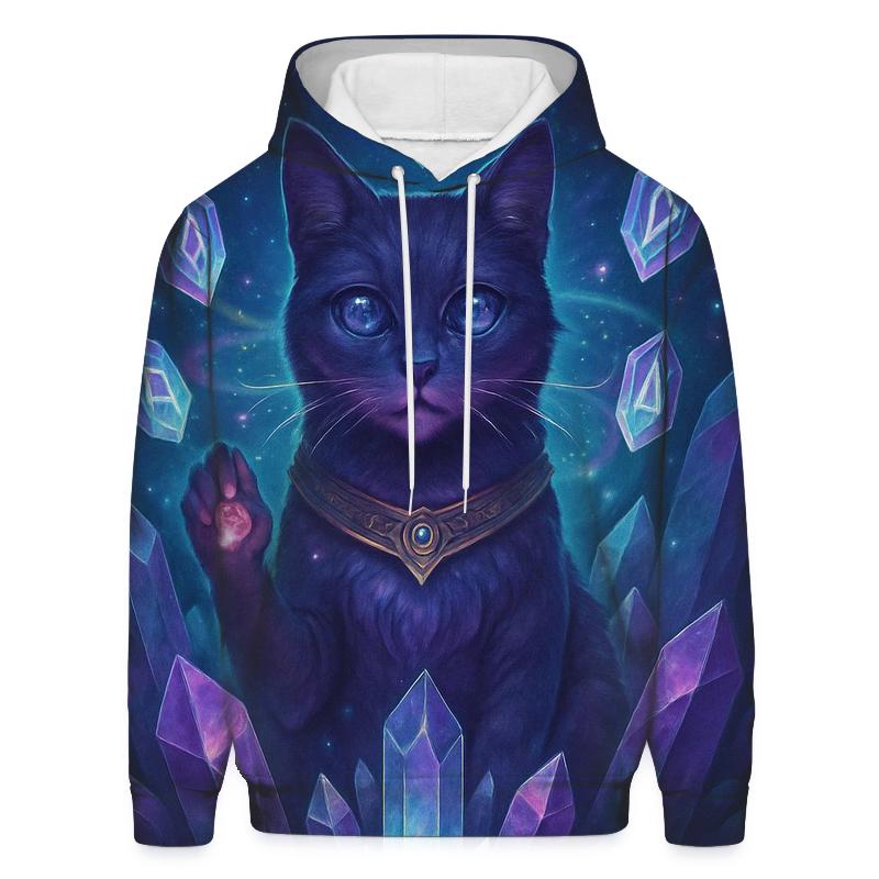 Crystal Oracle Cat printed hoodies