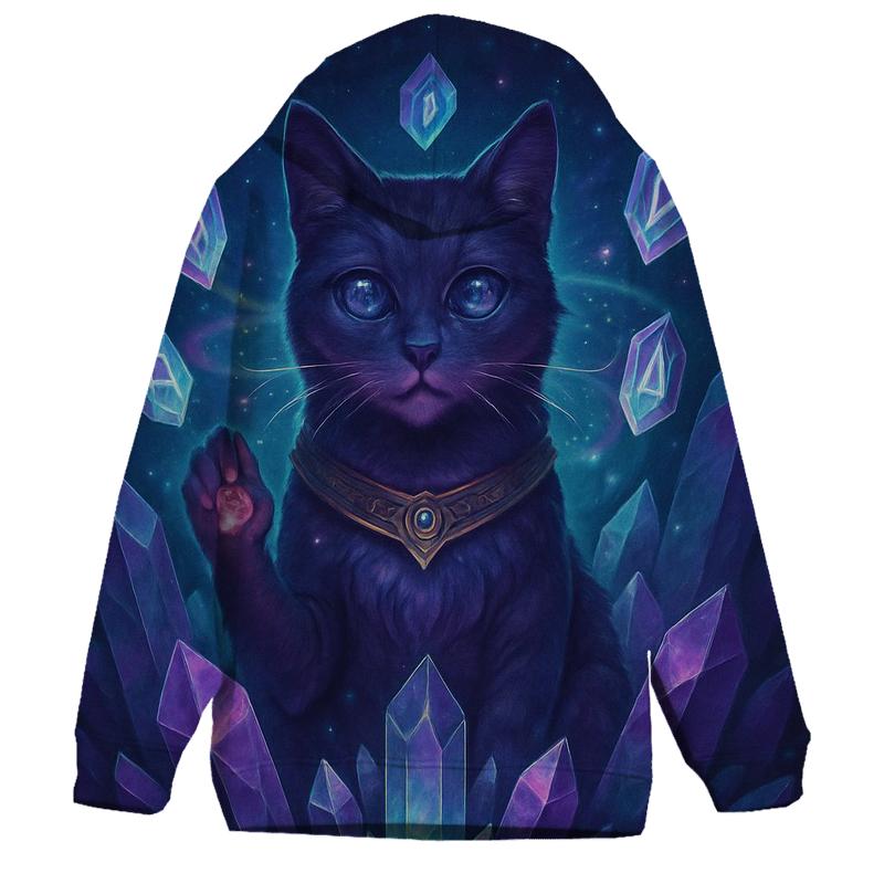 Crystal Oracle Cat printed hoodies