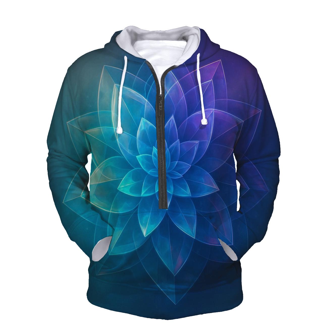 Chromatic Geometry Bloom printed hoodies