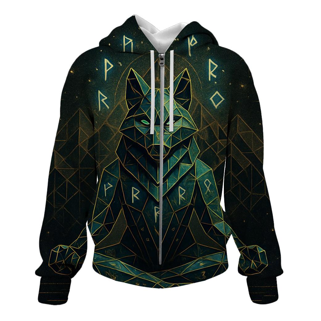 Geomancer Rune Wolf pullover hoodies