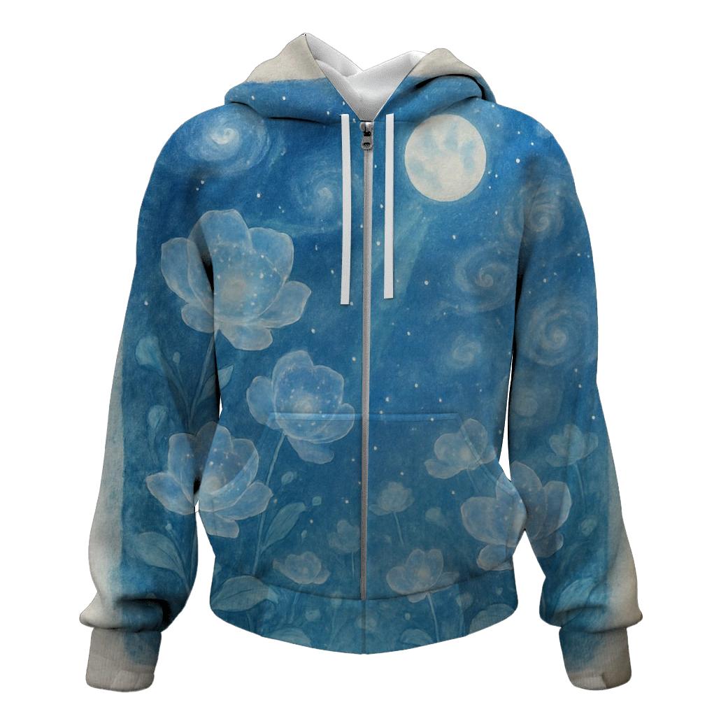 Moonlit Garden Of Nebulae custom hoodies