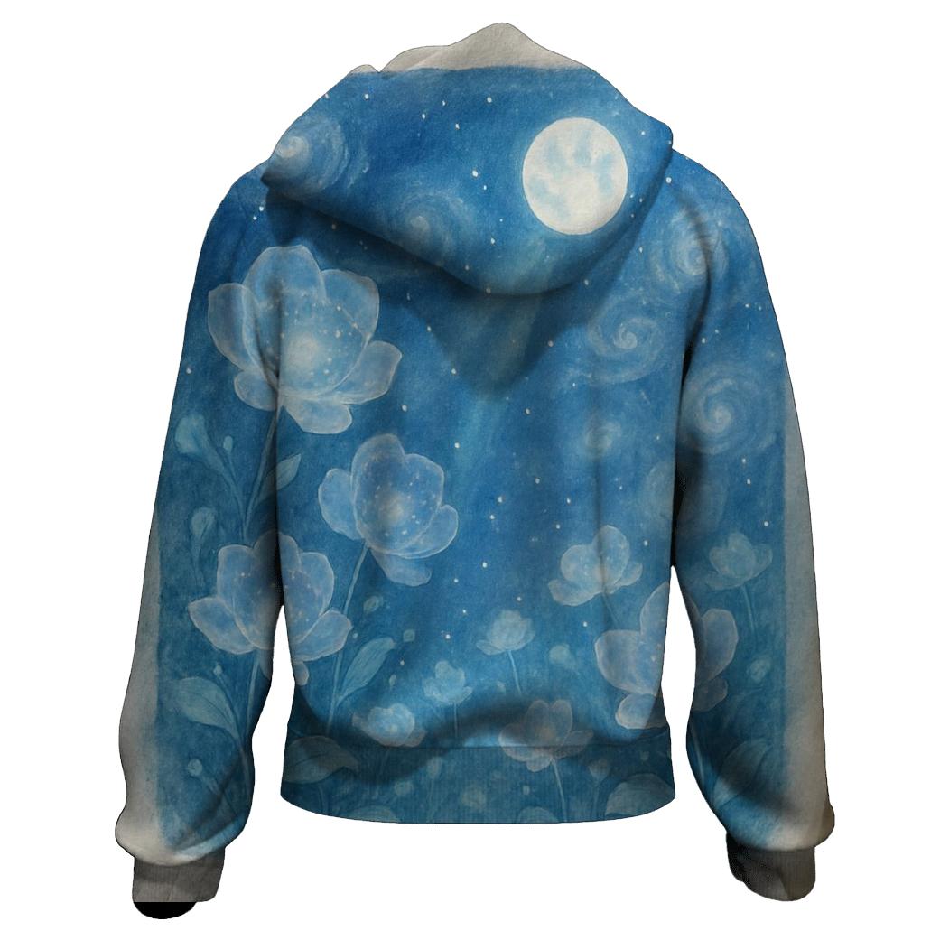 Moonlit Garden Of Nebulae custom hoodies
