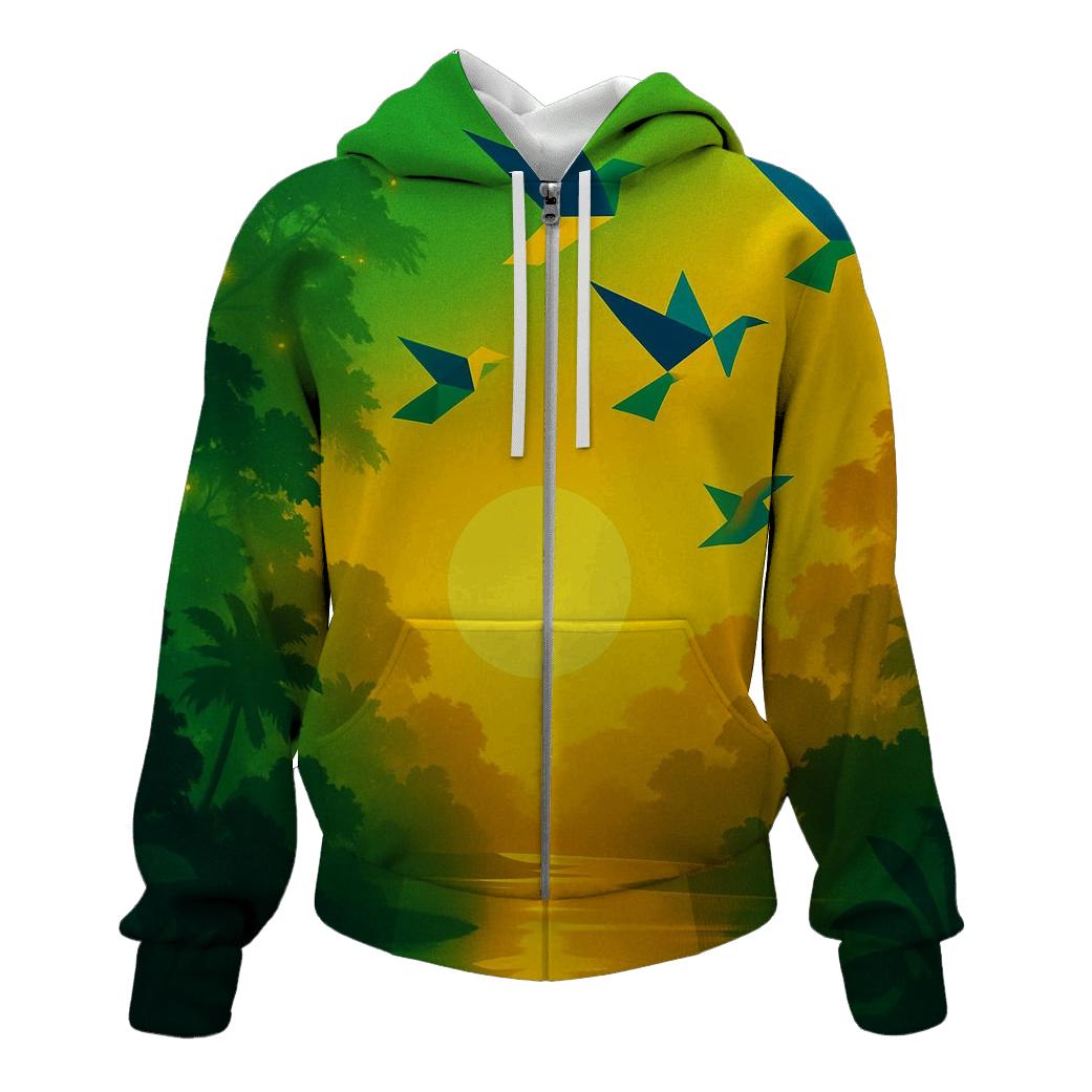 Amazonian Gradient Banner hoodie trends