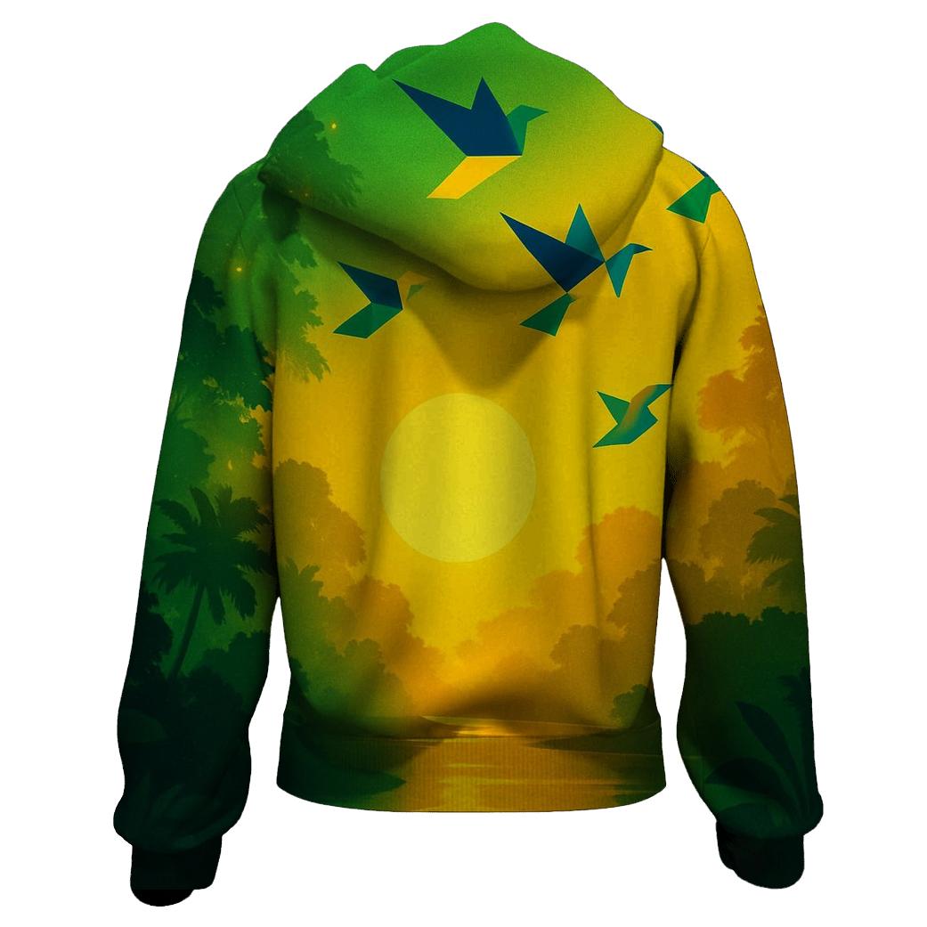 Amazonian Gradient Banner hoodie trends