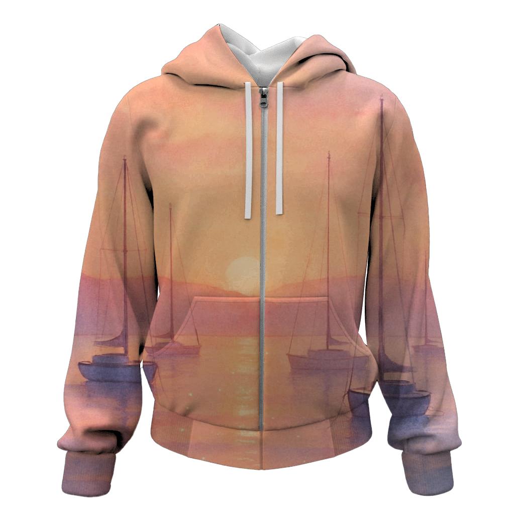 Pastel Harbor Lullaby custom hoodies