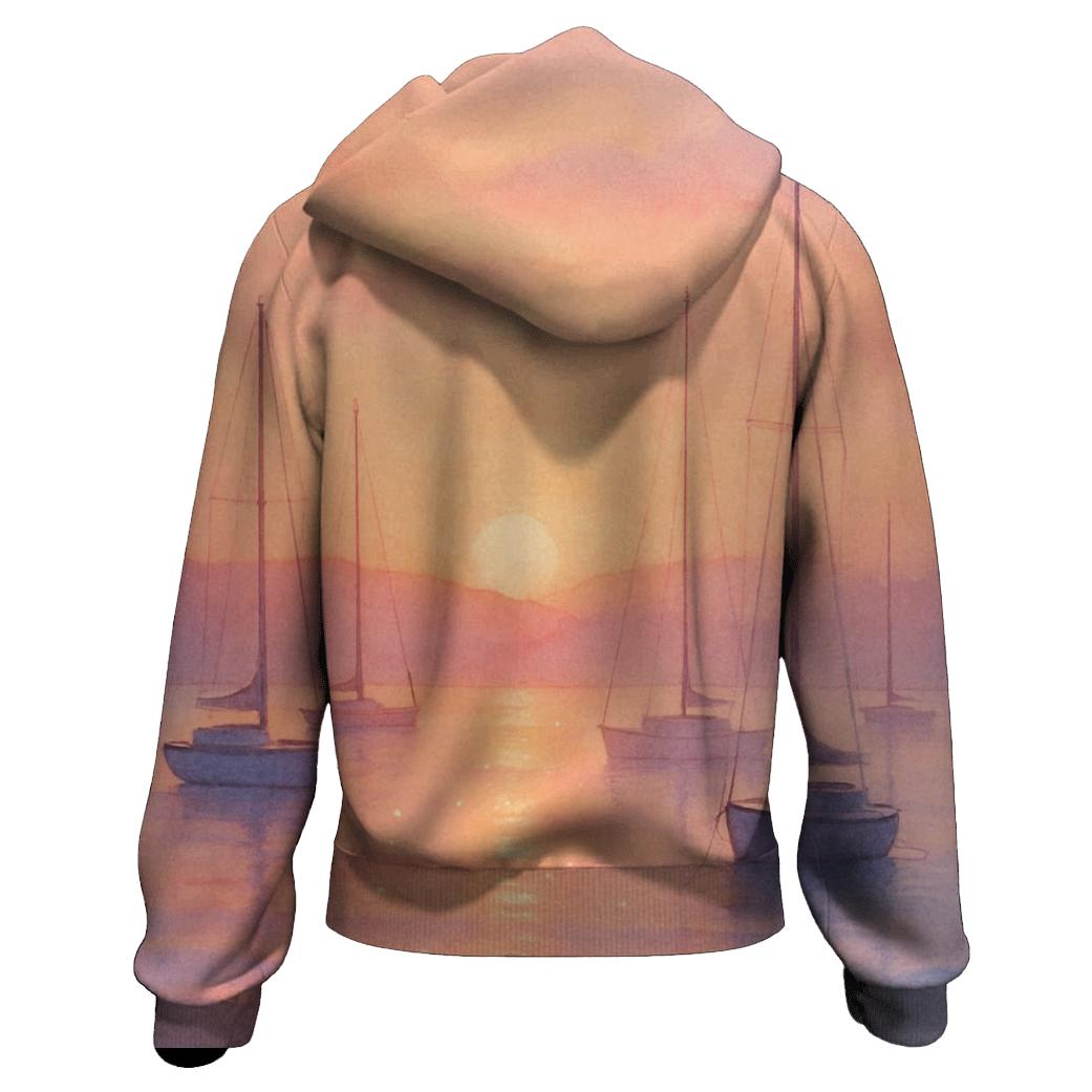 Pastel Harbor Lullaby custom hoodies