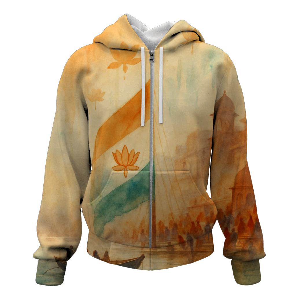 Saffron Monsoon Veil hoodie trends