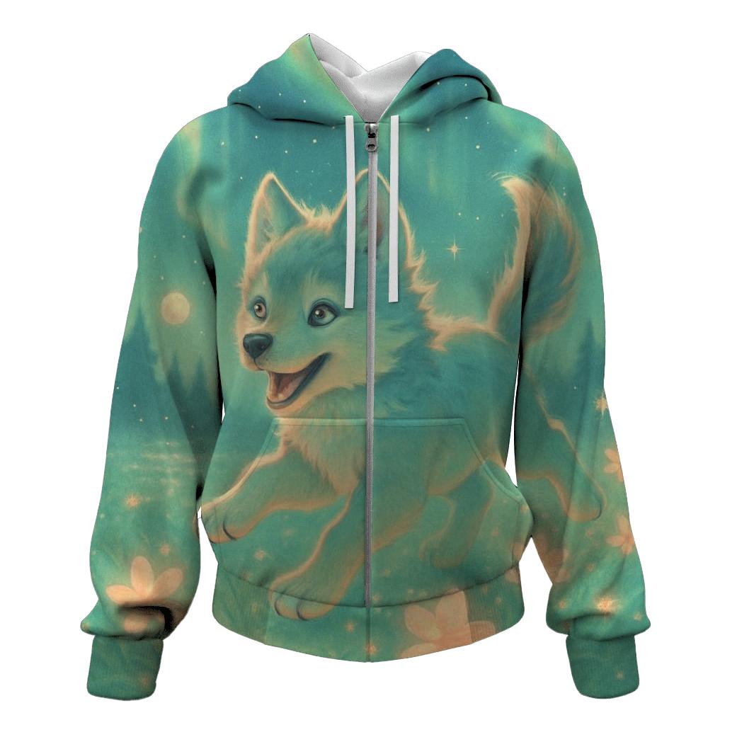 Aurora Trail Pup zip-up hoodies