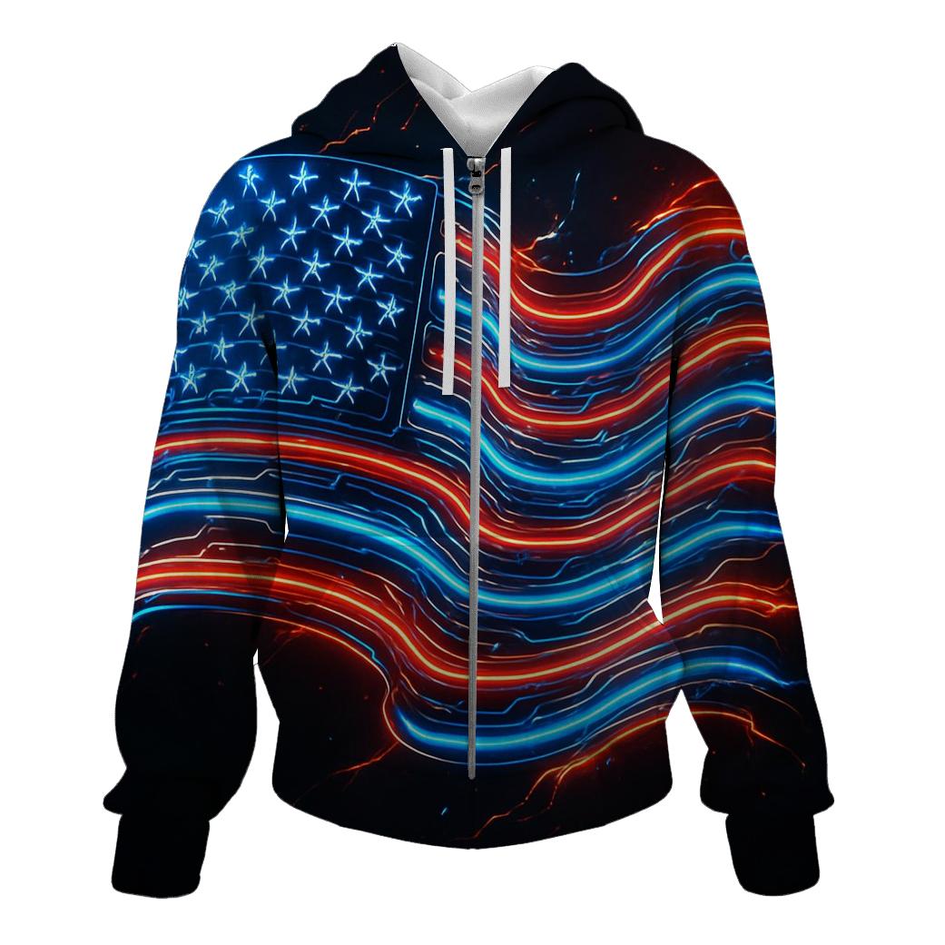 Neon Patriot Circuit hoodies fashion