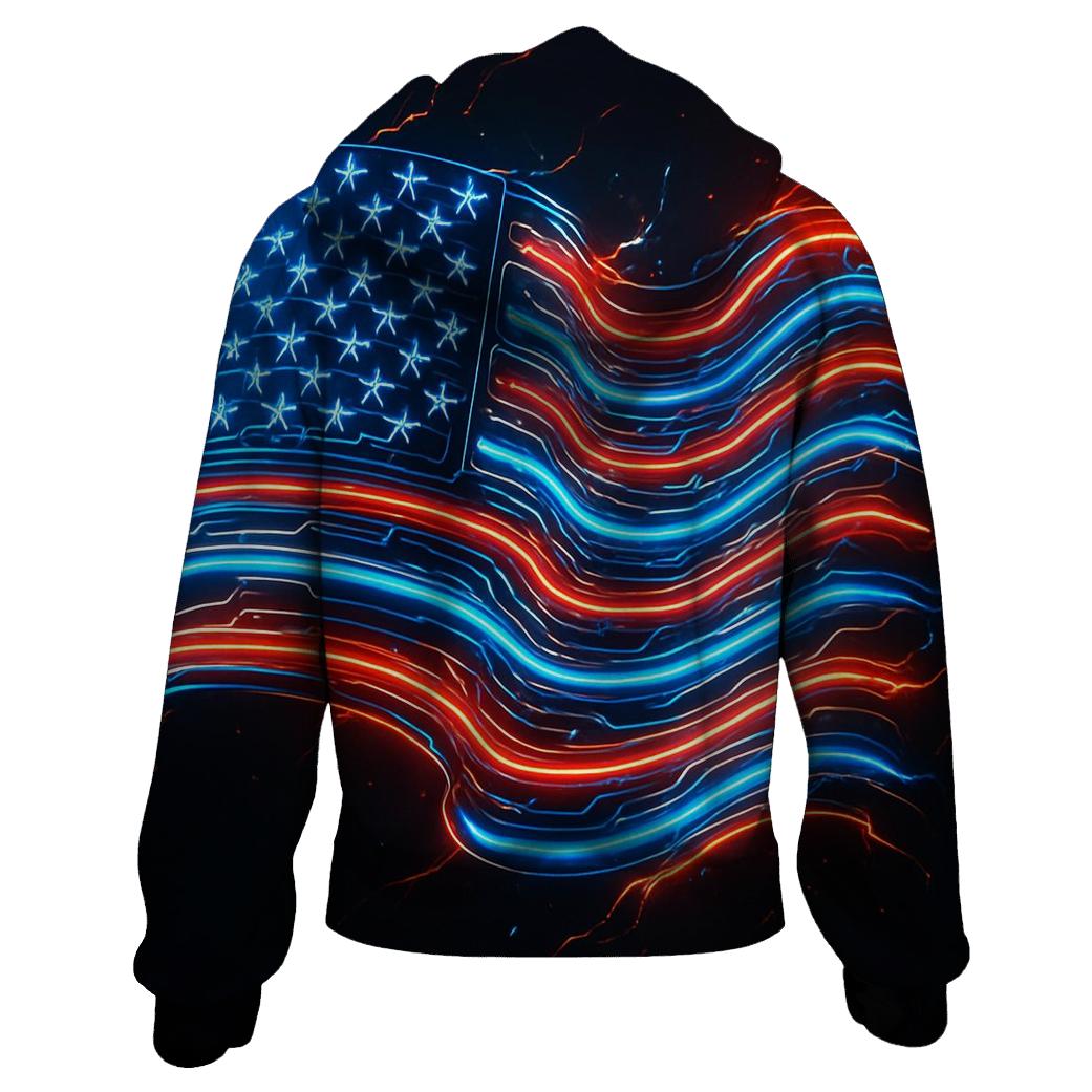 Neon Patriot Circuit hoodies fashion