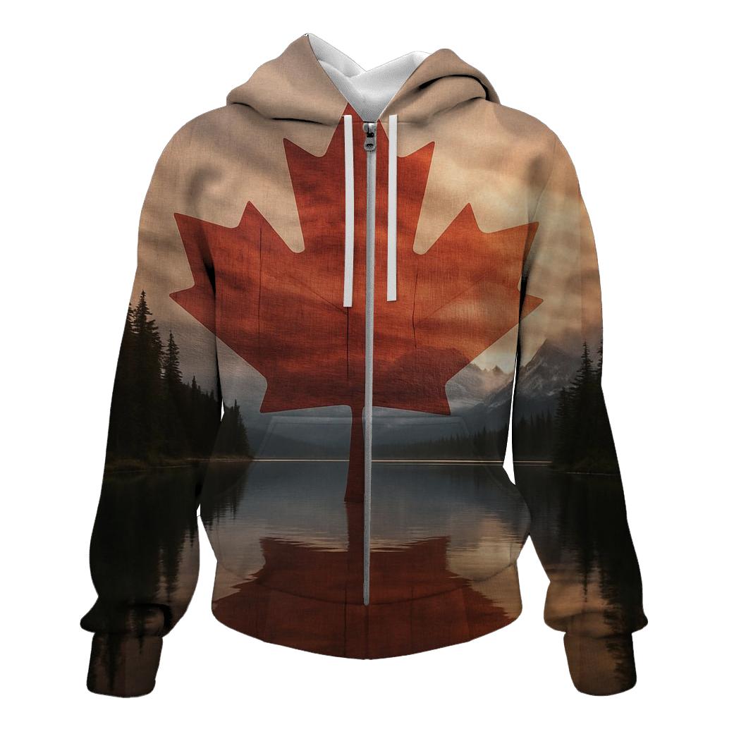 Maple Heart Reflection custom hoodies