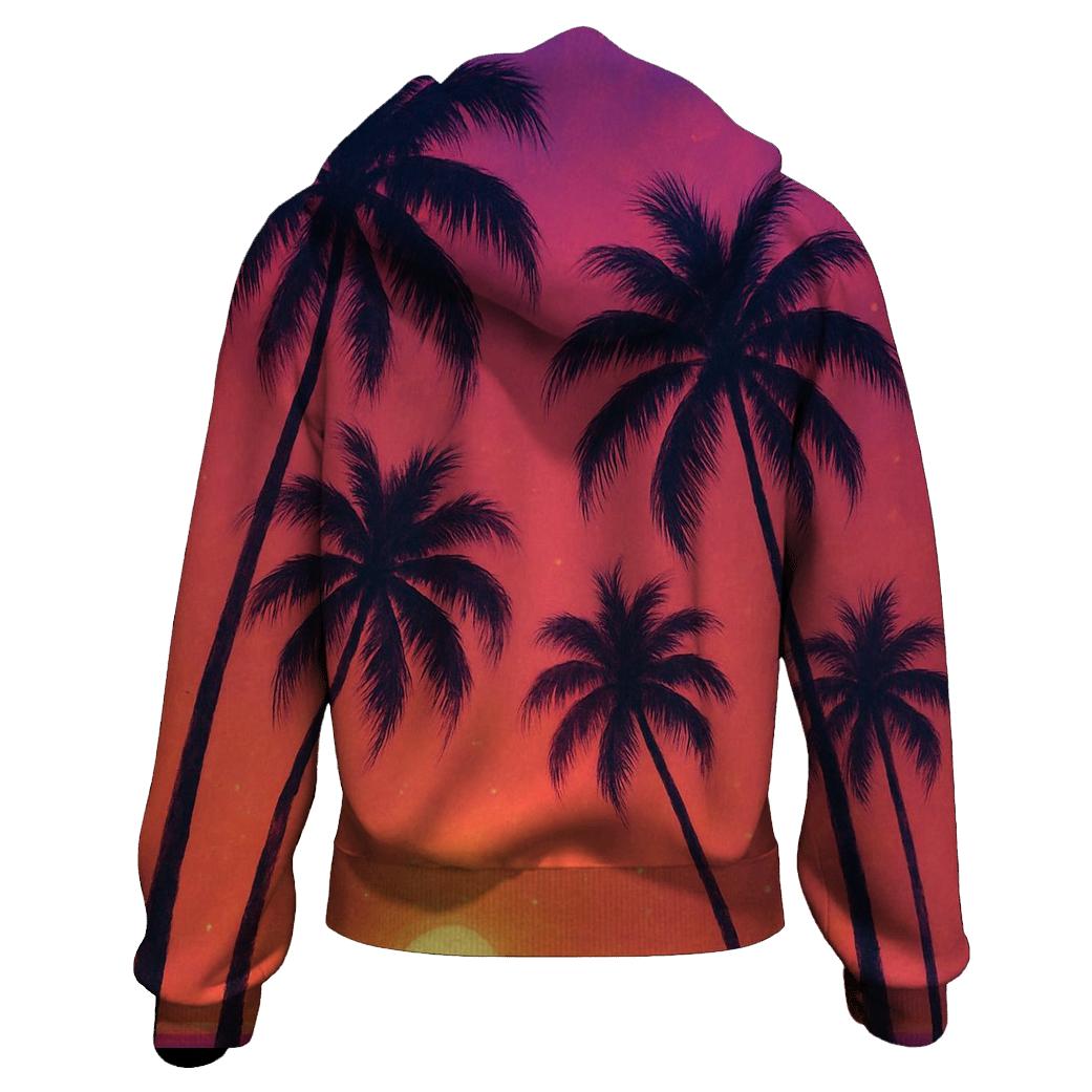 Coral Palms Afterglow pullover hoodies