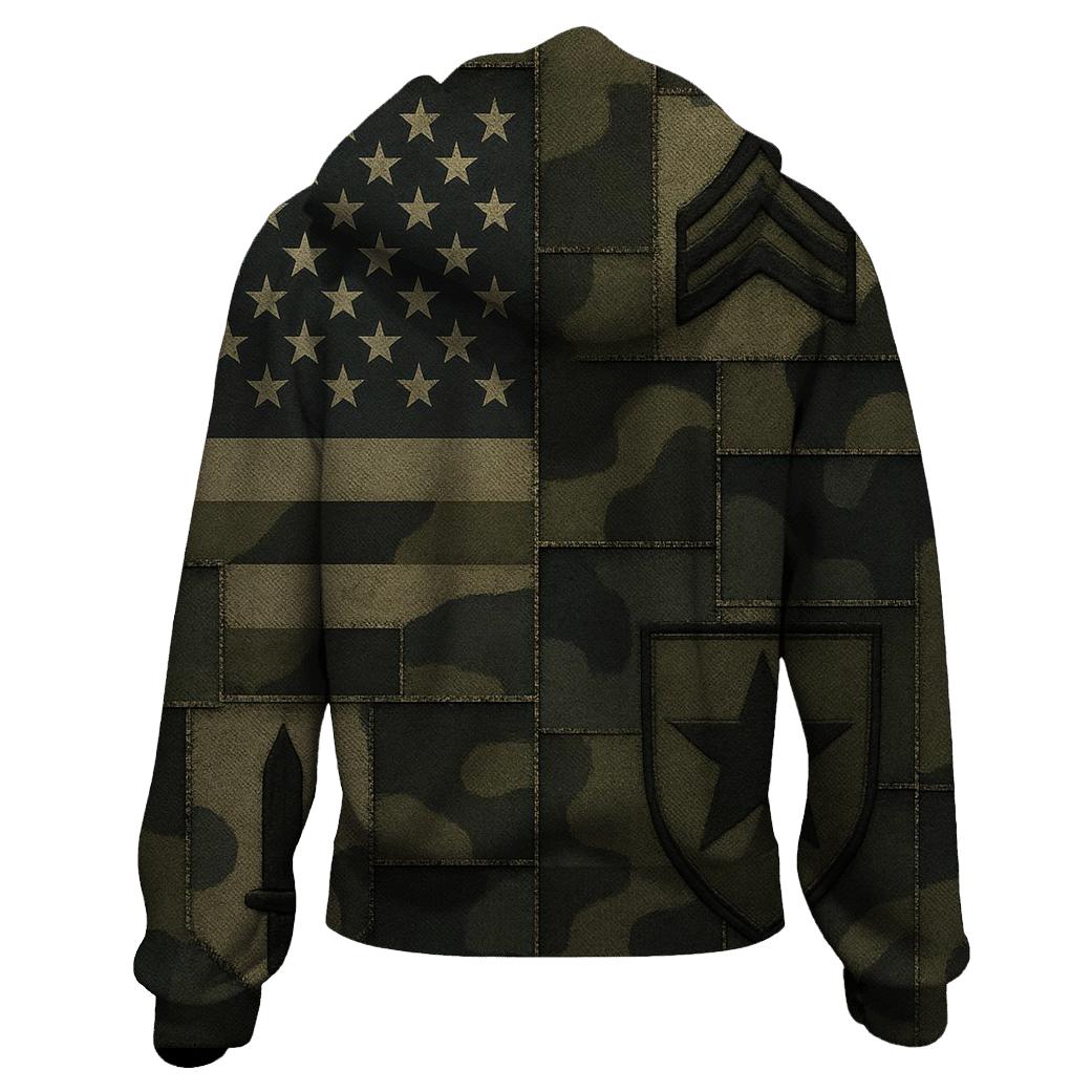 Camouflage Flag Fusion pullover hoodies