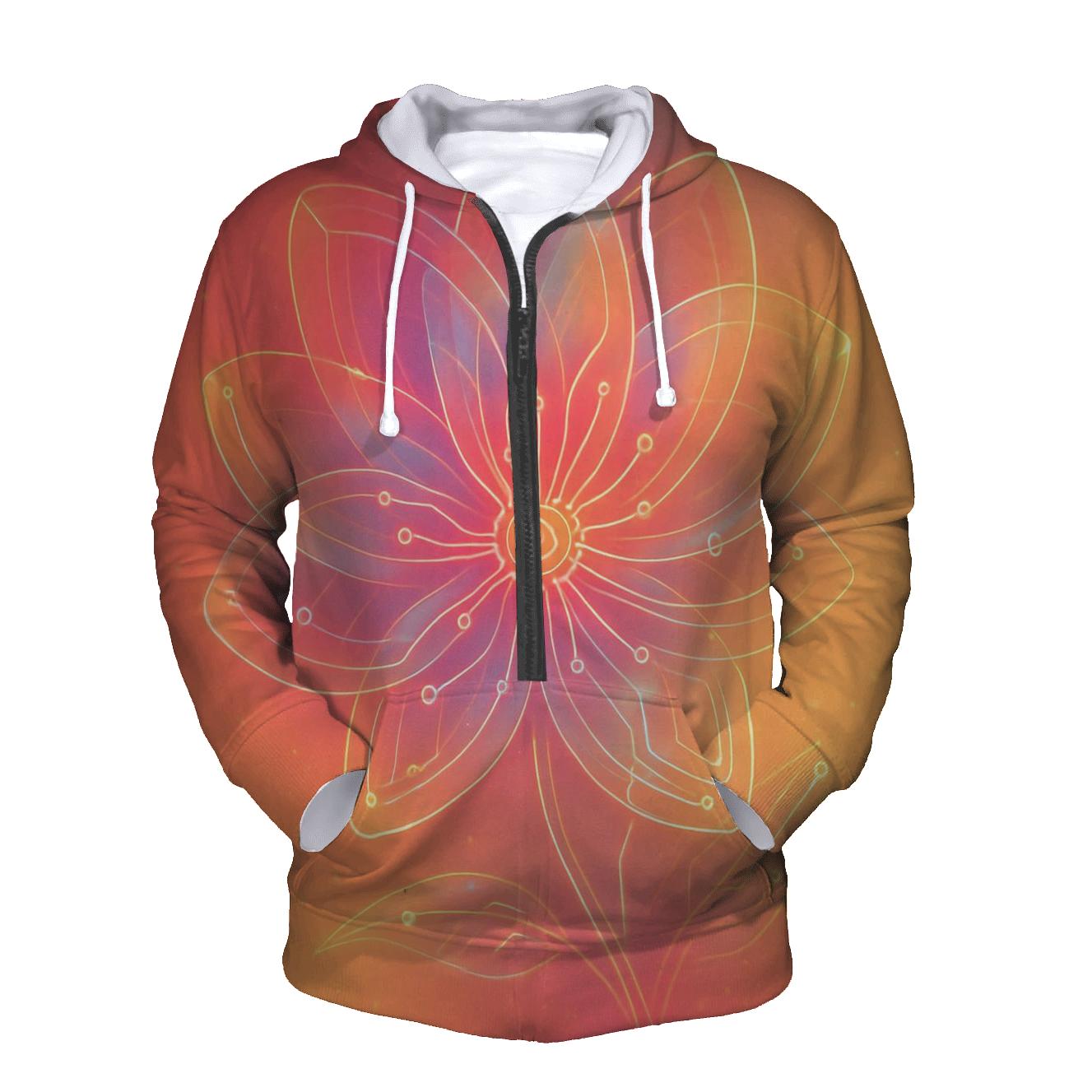 Sunrise Circuit Bloom zip-up hoodies