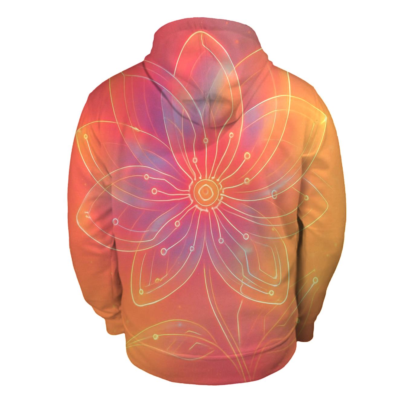 Sunrise Circuit Bloom zip-up hoodies