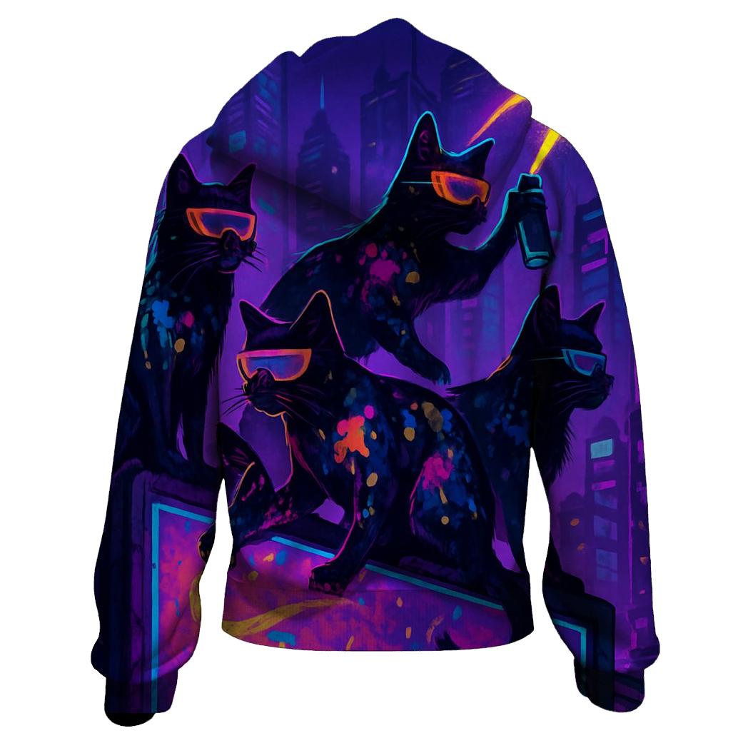 Cyberpunk Alley Patrol pullover hoodies
