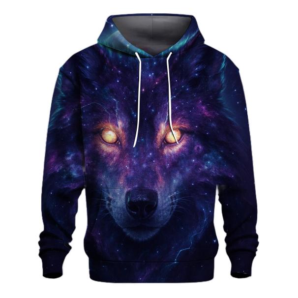Nebula Sentinel Wolf heavyweight hoodies
