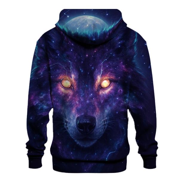 Nebula Sentinel Wolf heavyweight hoodies