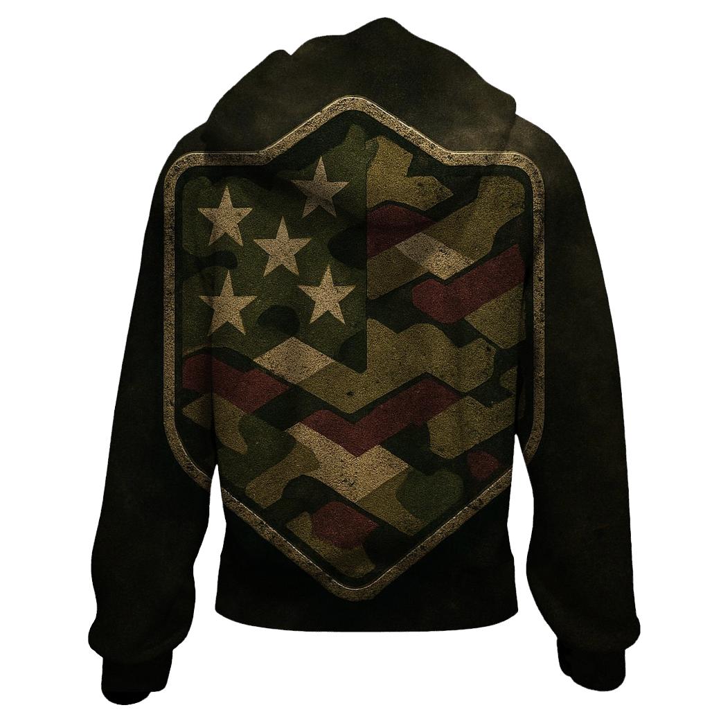 Camouflage Freedom Fusion embroidered hoodies