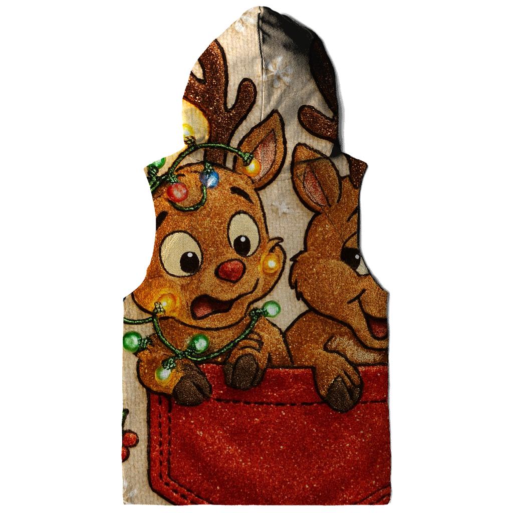 Reindeer Pocket Band pullover hoodies