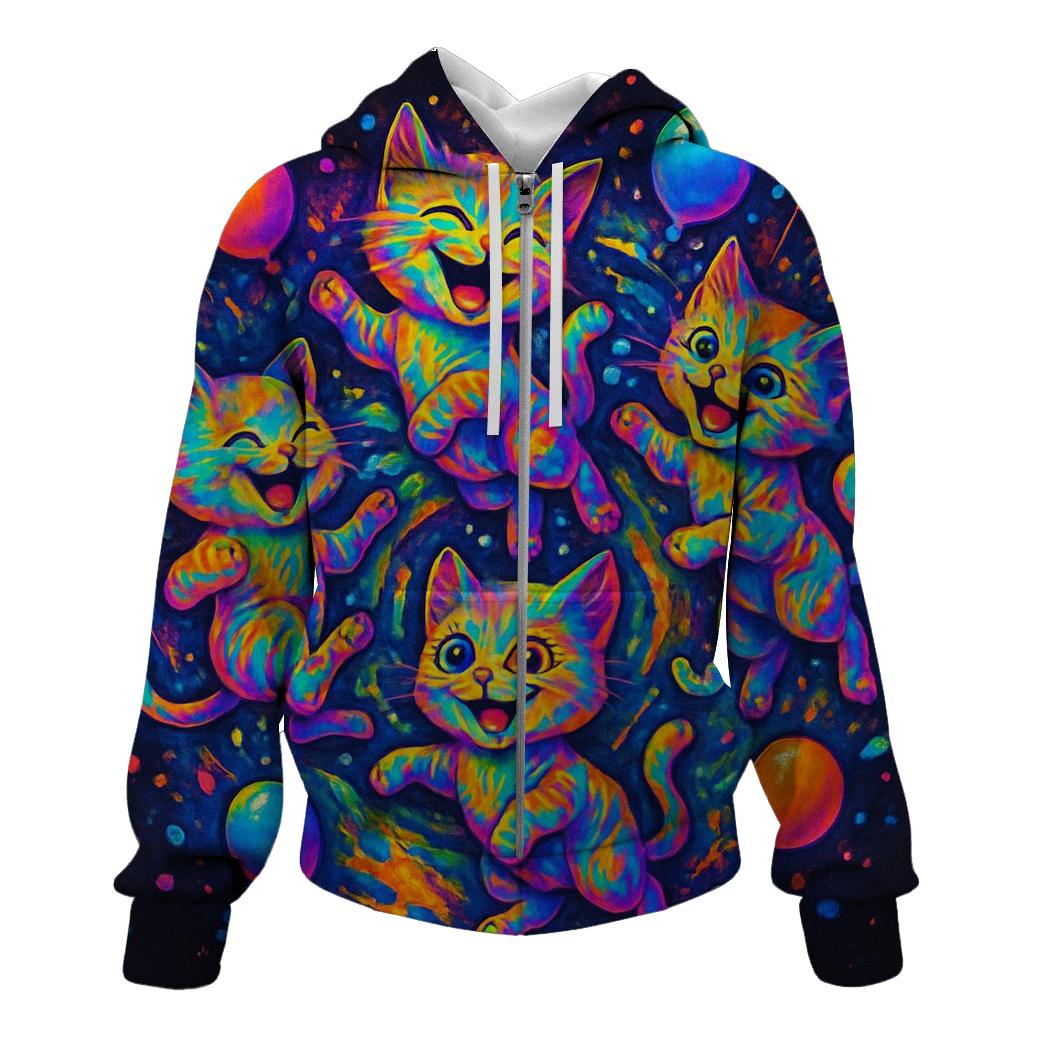 Psychedelic Party Kittens hoodie designs