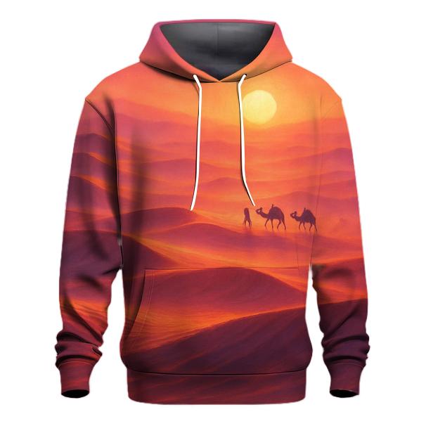 Crimson Dune Horizon graphic hoodies