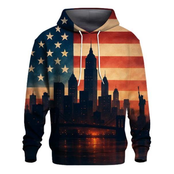 Silhouette Skyline Stripes hoodie styles