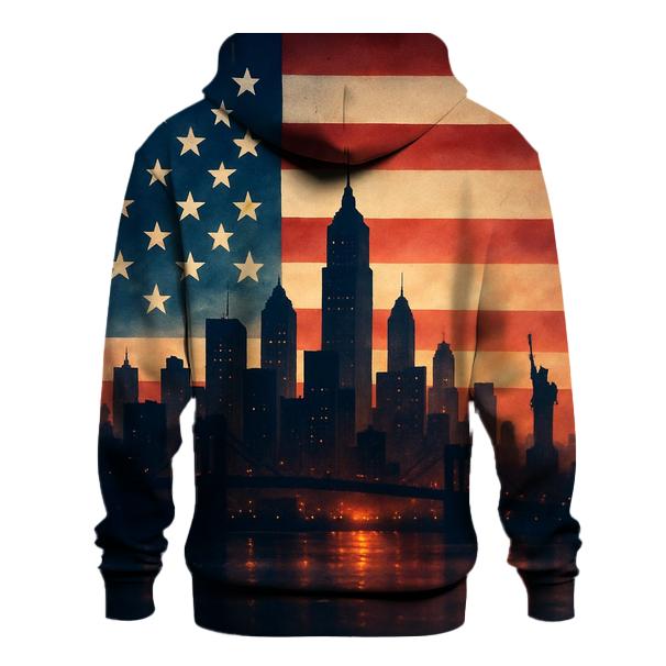 Silhouette Skyline Stripes hoodie styles