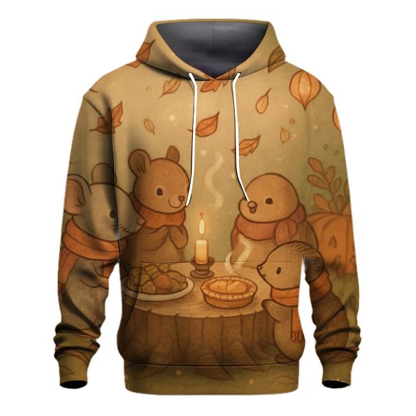 Woodland Friends Feast hoodies fashion