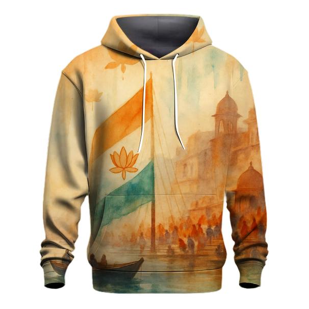 Saffron Monsoon Veil designer hoodies
