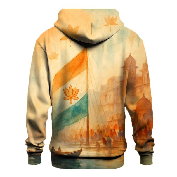 Saffron Monsoon Veil designer hoodies