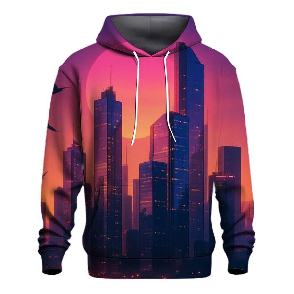 Violet Skyline Echo printed hoodies