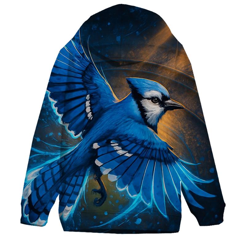 Blue Jay Over Lights designer hoodies