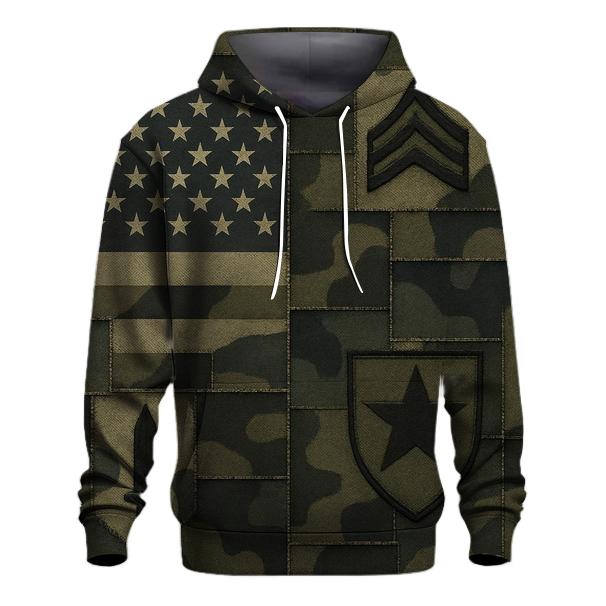 Camouflage Flag Fusion zip-up hoodies