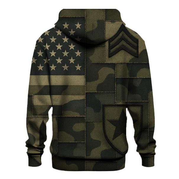 Camouflage Flag Fusion zip-up hoodies