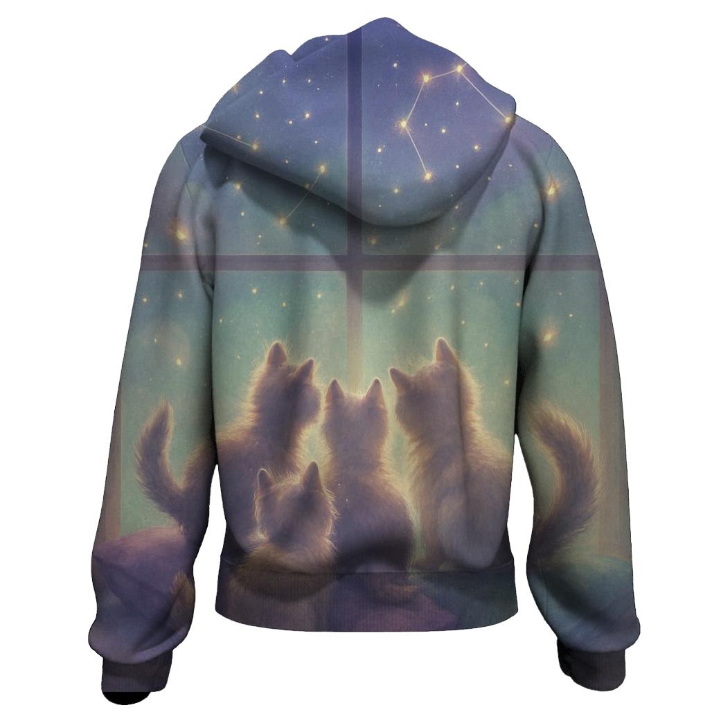 Stargazer Window Kittens heavyweight hoodies