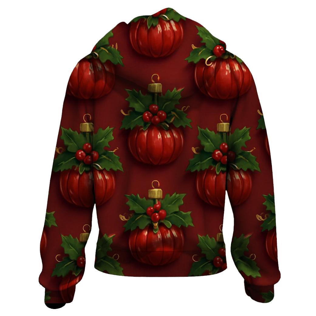 Festive Pumpkin Ornament Grid On Crimson Background graphic hoodies