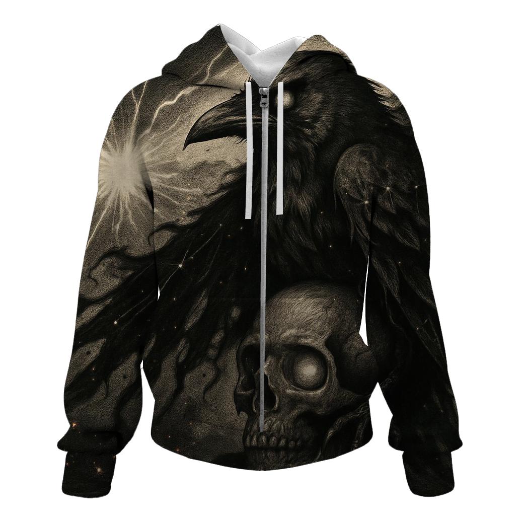 Raven Over Ruptured Sky premium hoodies