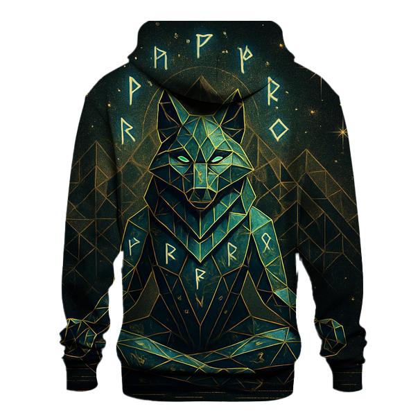 Geomancer Rune Wolf premium hoodies