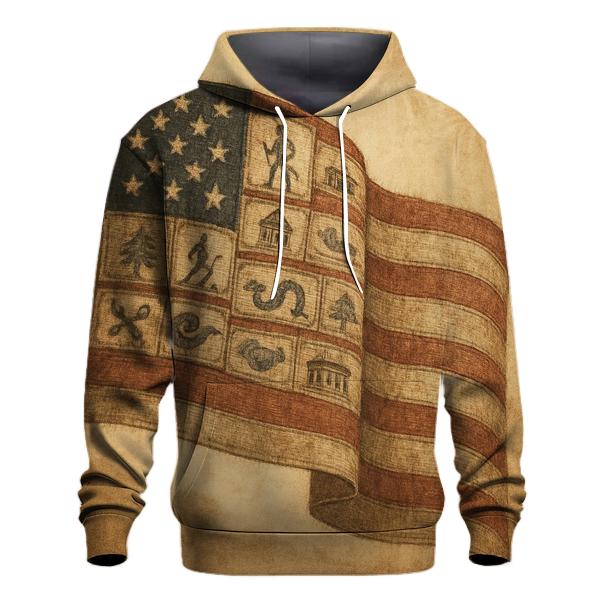 Heritage Patchwork Banner pullover hoodies
