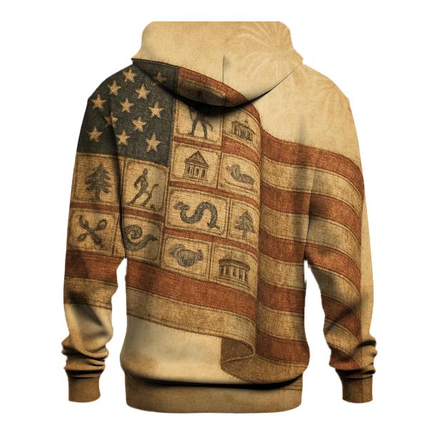 Heritage Patchwork Banner pullover hoodies